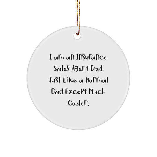 Funny Insurance Sales Agent Gifts, Circle Ornaments, Insurance Sales Agent Dad, Gifts from Men, Christmas Unique Gifts for Insurance Sales Agent - The Buy Boom