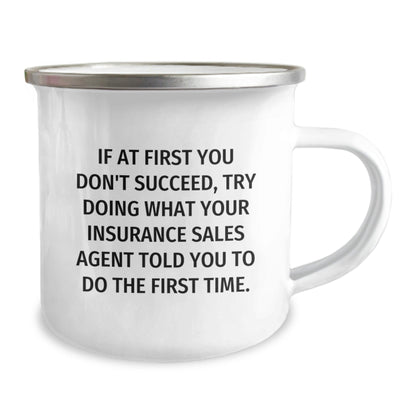 Funny Insurance Sales Agent Gifts for Men - Encouragement Camping Mug for Christmas Unique Gifts from Family - The Buy Boom