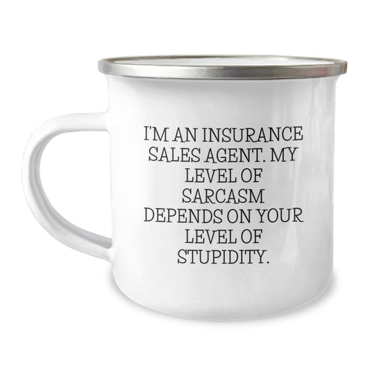 Funny Insurance Sales Agent Gifts from Friends for Christmas Unique Camping Mug - The Buy Boom