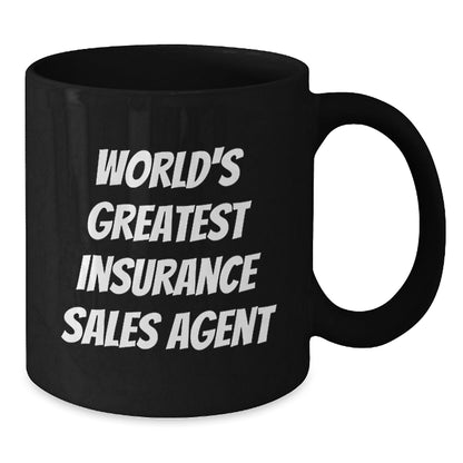 Funny Insurance Sales Agent Gifts, World's Greatest Quote, Black Coffee Mug for Birthday, Gifts from Family to Insurance Sales Agent - The Buy Boom