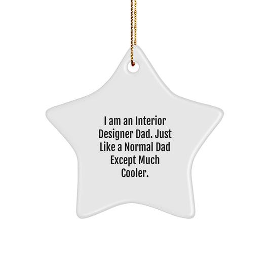 Funny Interior Designer Gifts from Dad - Star Ornament for Interior Designer Men, Unique Christmas Unique Gifts for Family Friends Coworkers - The Buy Boom