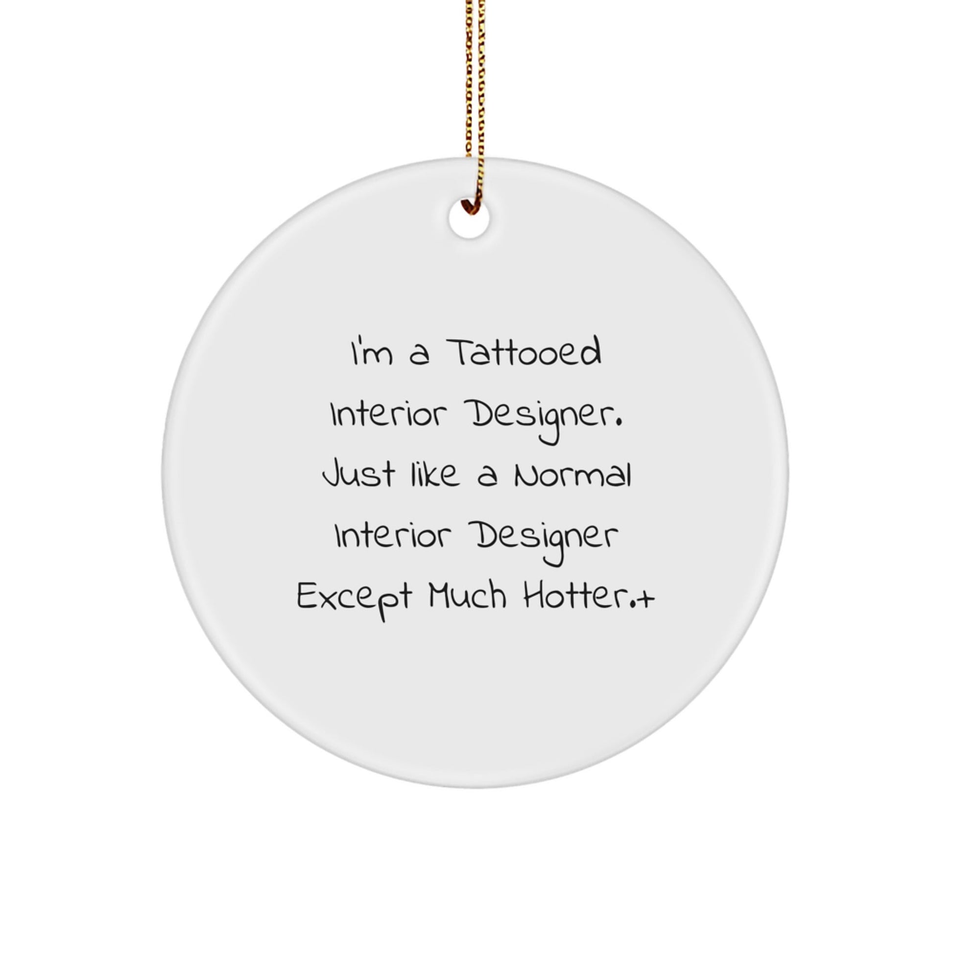 Funny Interior Designer Gifts from Men for Christmas Circle Ornament Unique for Women Friends Coworkers Family - The Buy Boom