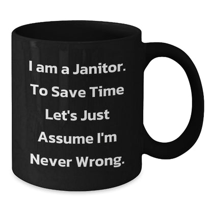 Funny Janitor Gifts, Christmas Unique Janitor Mugs, 11oz or 15oz Black Coffee Mug, I Am A Janitor Mug - The Buy Boom