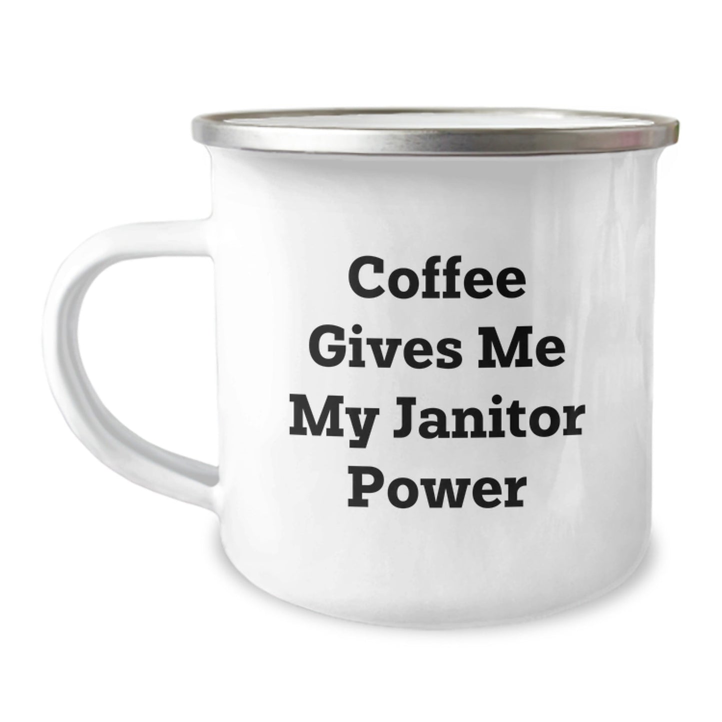 Funny Janitor Gifts from Friends, Birthday Unique Mugs for Janitor, Camping Mug Coffee Lovers Quote - The Buy Boom