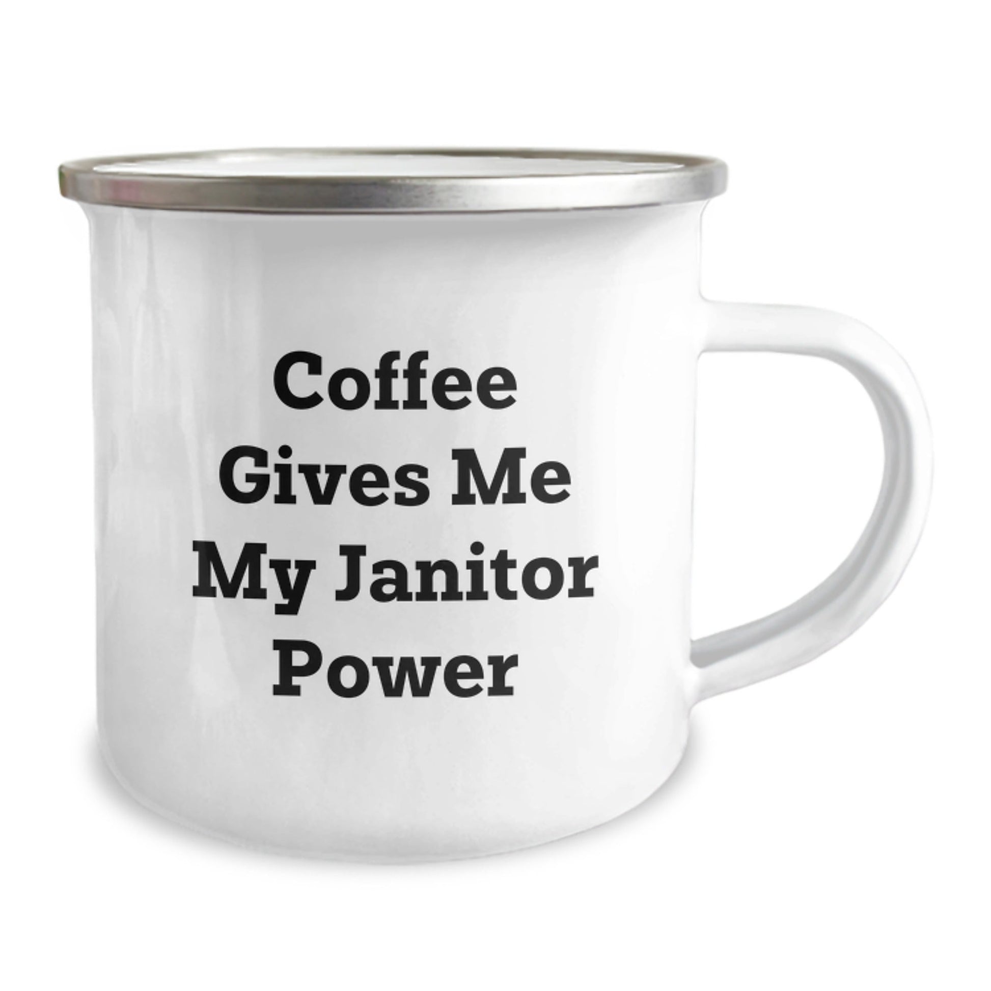 Funny Janitor Gifts from Friends, Birthday Unique Mugs for Janitor, Camping Mug Coffee Lovers Quote - The Buy Boom