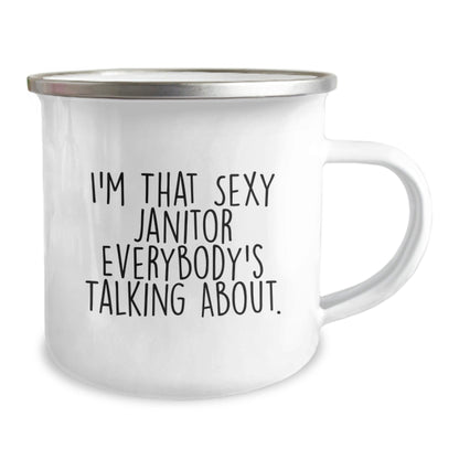 Funny Janitor Gifts from Men to Janitor, Camping Mugs for Janitor, Christmas Unique Gifts - The Buy Boom