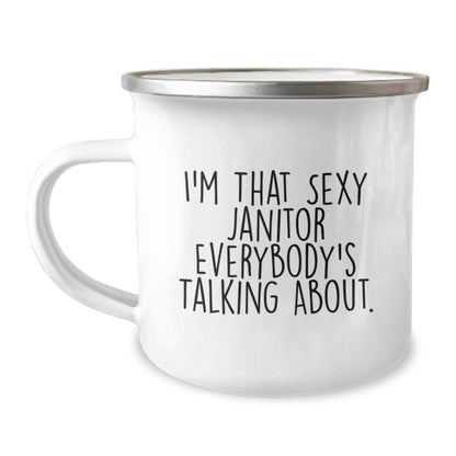 Funny Janitor Gifts from Men to Janitor, Camping Mugs for Janitor, Christmas Unique Gifts - The Buy Boom