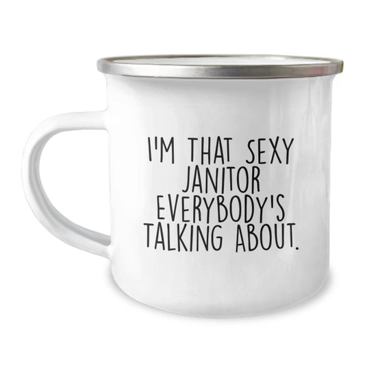 Funny Janitor Gifts from Men to Janitor, Camping Mugs for Janitor, Christmas Unique Gifts - The Buy Boom