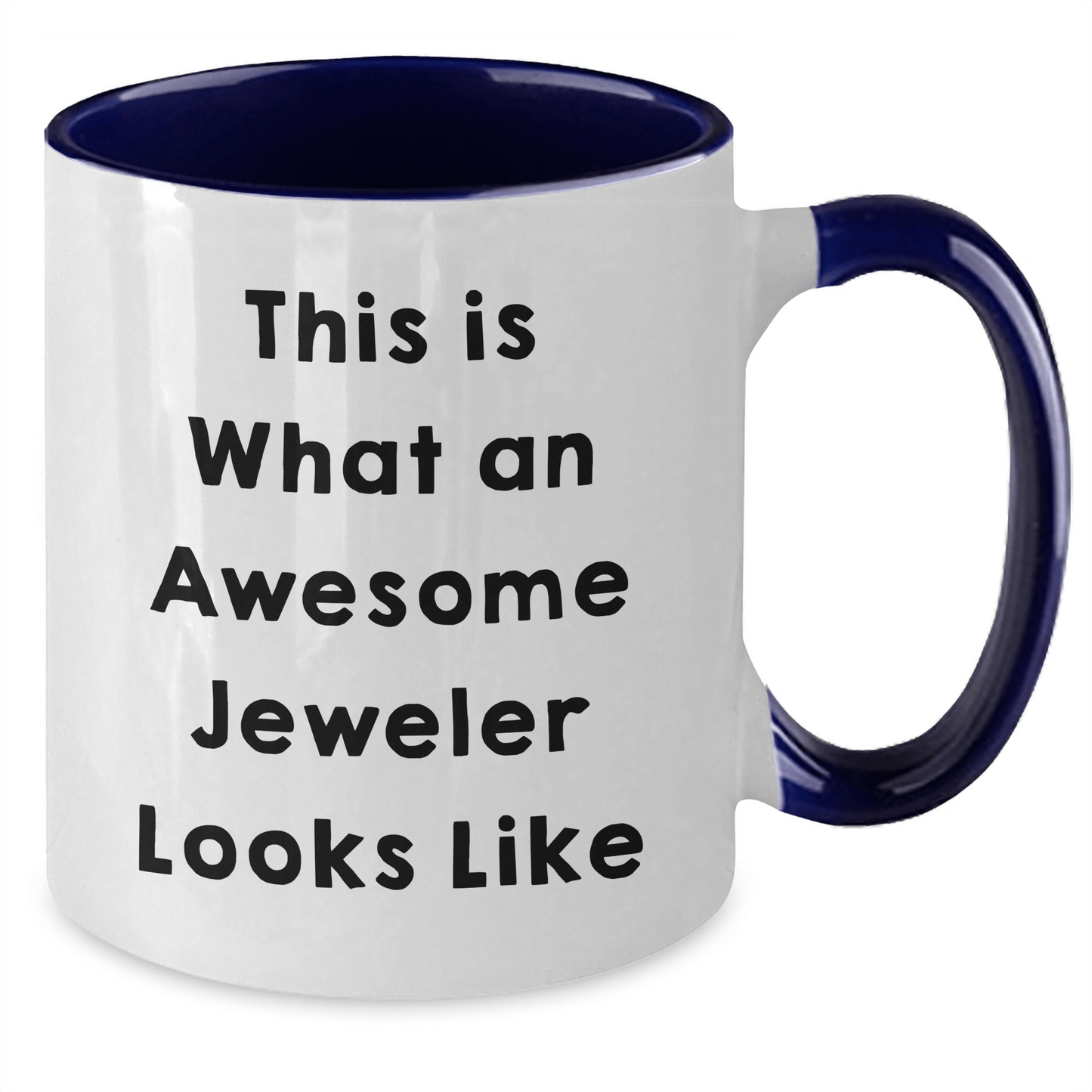 Funny Jeweler Gifts from Friends, Two Tone Coffee Mug for Awesome Jeweler, 'This Is What An Awesome Jeweler Looks Like' Quote on Father's Day Unique Gifts - The Buy Boom