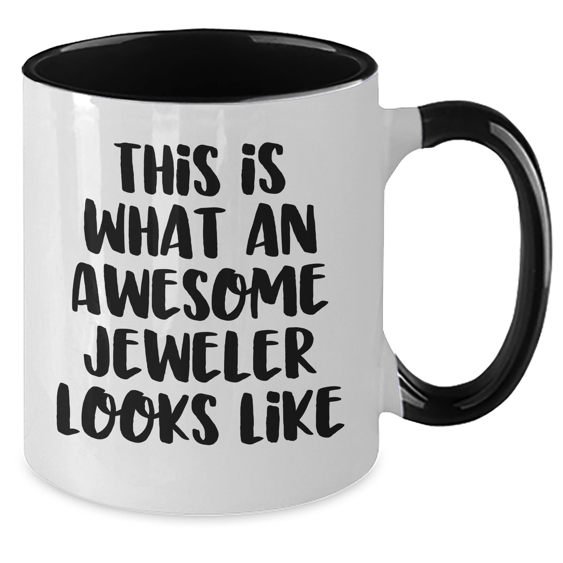 Funny Jeweler Gifts from Men to Awesome Jeweler for Father's Day Two Tone Coffee Mug - The Buy Boom