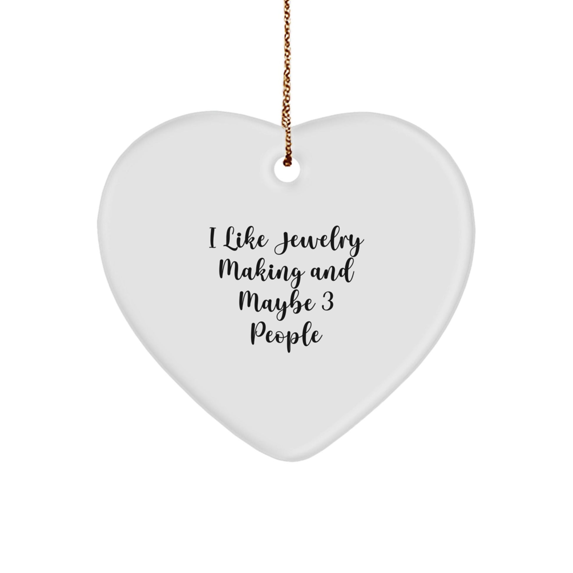 Funny Jewelry Making Gifts for Friends, Heart Ornament from Men, White Heart Shaped Decoration for Christmas Unique Gifts - The Buy Boom
