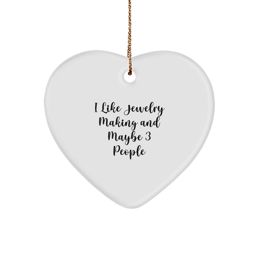 Funny Jewelry Making Gifts for Friends, Heart Ornament from Men, White Heart Shaped Decoration for Christmas Unique Gifts - The Buy Boom
