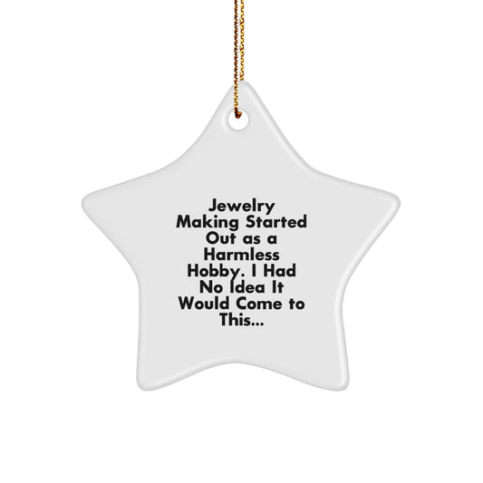 Funny Jewelry Making Gifts for Friends, Star Ornament White, Christmas Unique Gifts from Family to Jewelry Lovers - The Buy Boom
