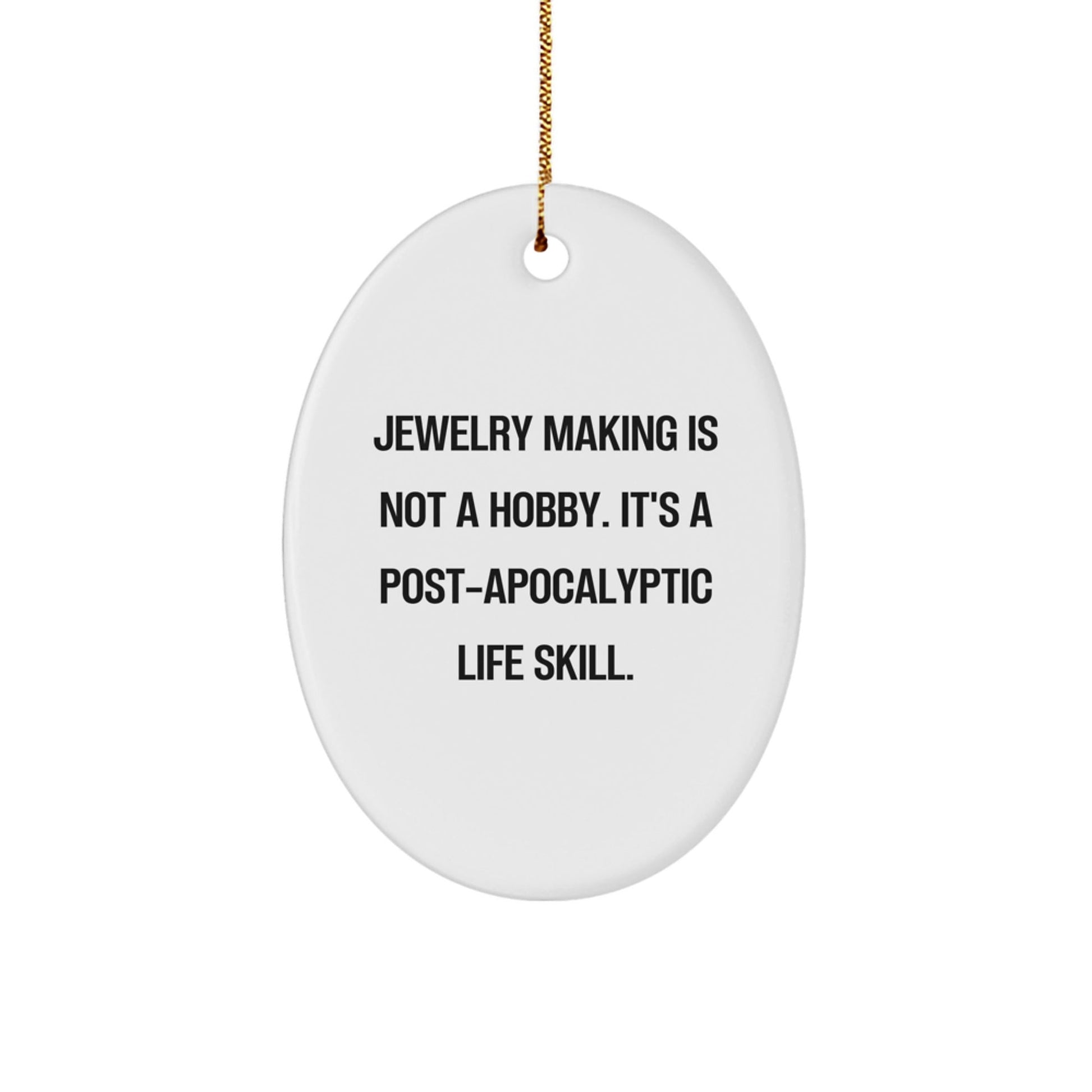 Funny Jewelry Making Gifts for Women from Friends, Oval Ornament with Inspirational Quote, Perfect for Christmas Unique Presents - The Buy Boom
