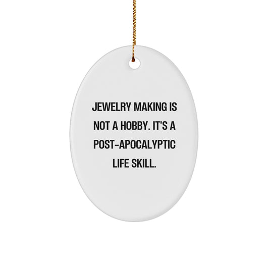 Funny Jewelry Making Gifts for Women from Friends, Oval Ornament with Inspirational Quote, Perfect for Christmas Unique Presents - The Buy Boom