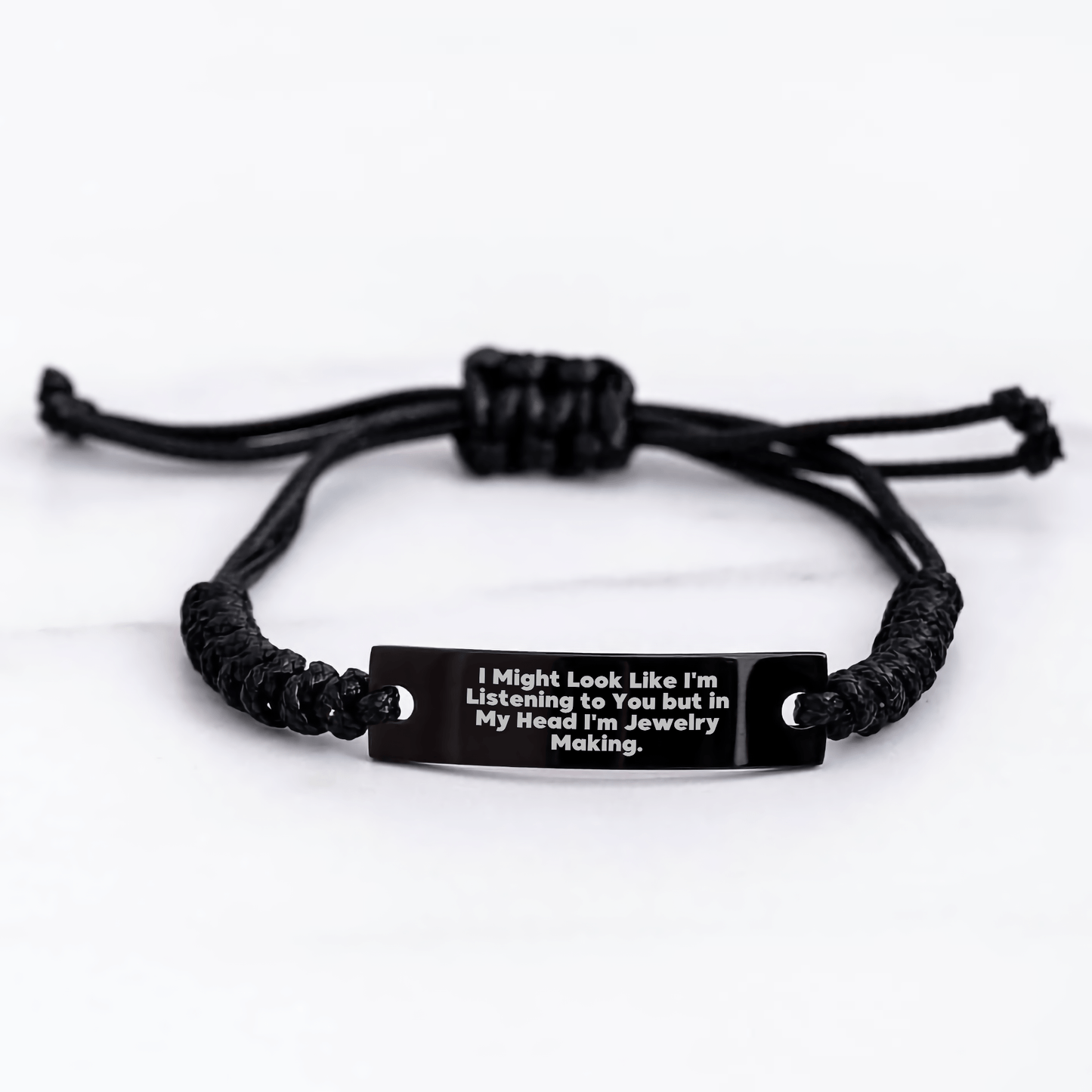 Funny Jewelry Making Quotes Rope Bracelet, Adjustable Black Rope Gift from Jewelry Makers to Makers for Father's Day - The Buy Boom