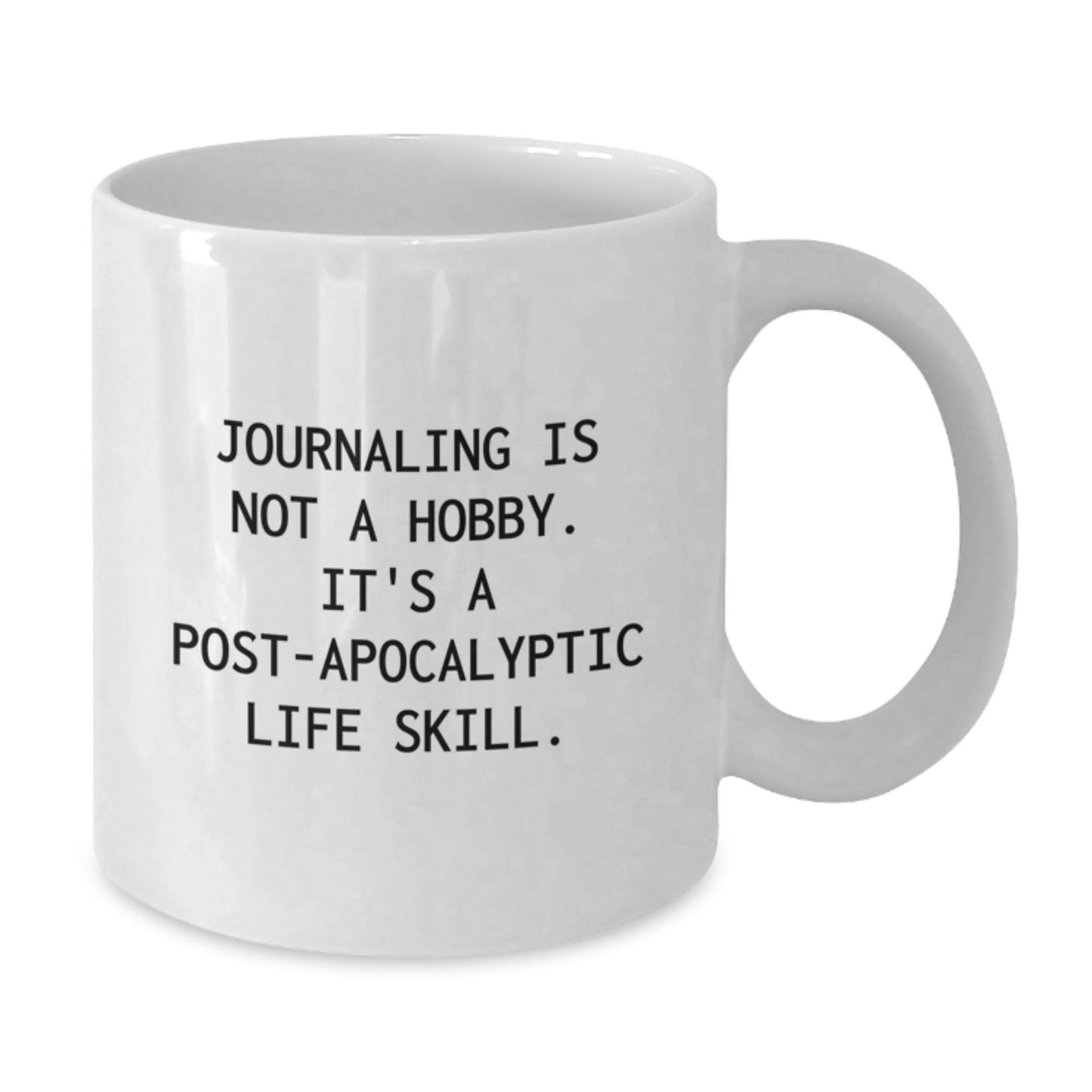Funny Journaling Gifts for Writers - 'Journaling Is Not A Hobby' White Coffee Mug for Christmas Unique Gifts from Friends - The Buy Boom