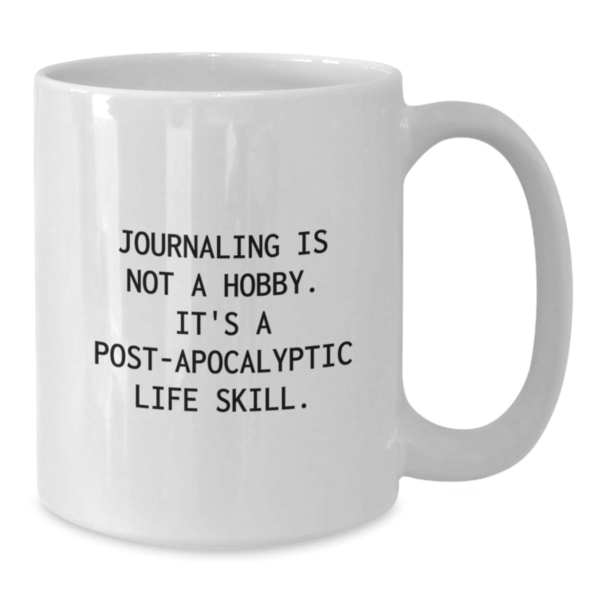 Funny Journaling Gifts for Writers - 'Journaling Is Not A Hobby' White Coffee Mug for Christmas Unique Gifts from Friends - The Buy Boom