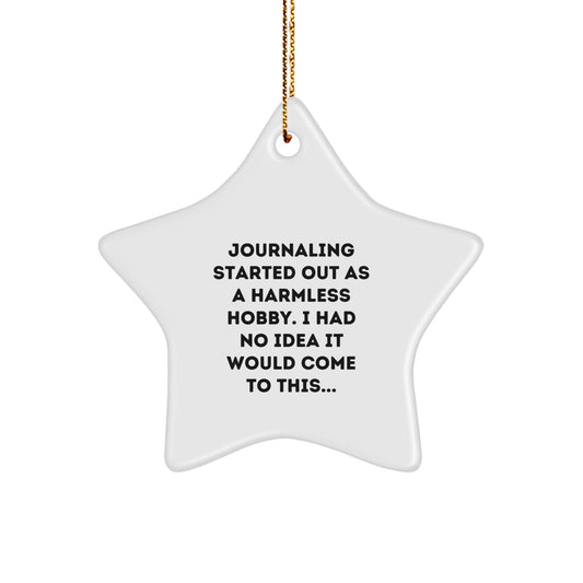 Funny Journaling Gifts from Friends and Family - Star Ornament for Christmas - The Buy Boom