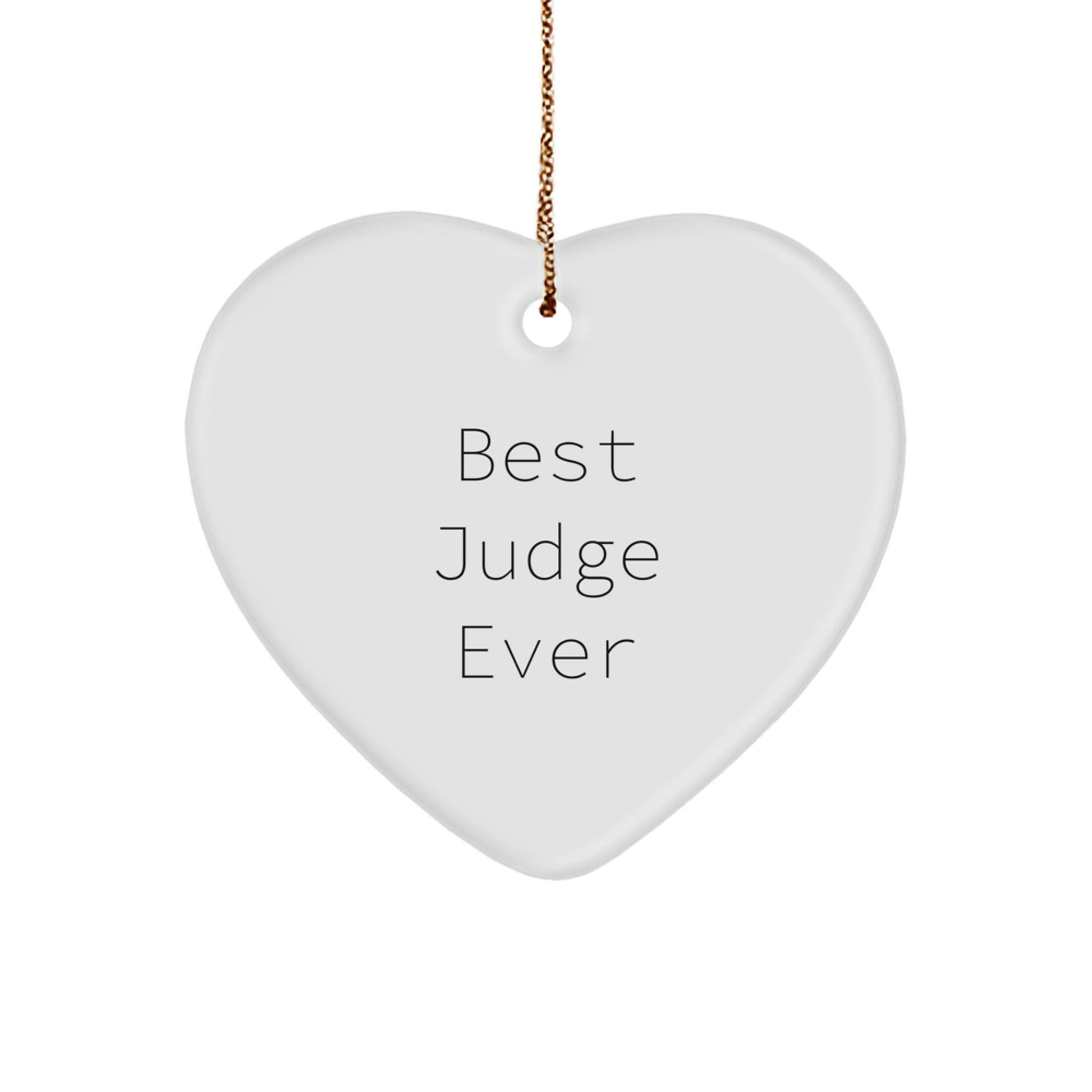 Funny Judge Gifts for Christmas | Best Judge Ever Heart Ornament from Men, Women, or Friends - The Buy Boom