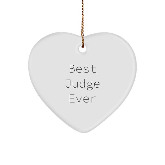 Funny Judge Gifts for Christmas | Best Judge Ever Heart Ornament from Men, Women, or Friends - The Buy Boom