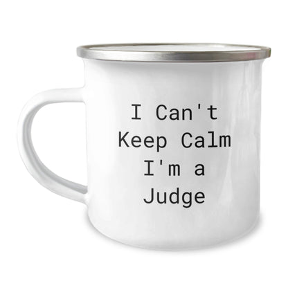 Funny Judge Gifts for Men, I Can't Keep Calm I'm A Judge Camping Mug, Unique Christmas Unique Gifts from Friends to Family, Stainless Steel with Enamel Finish - The Buy Boom