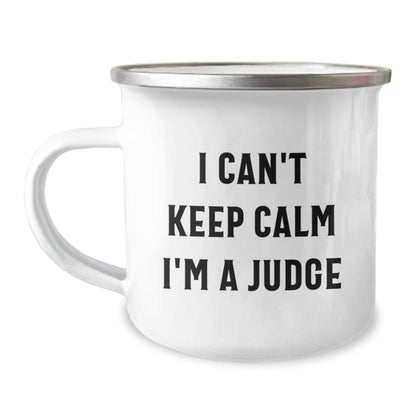Funny Judge Gifts for Men, I Can't Keep Calm I'm A Judge Christmas Unique Gifts, Camping Mug - The Buy Boom