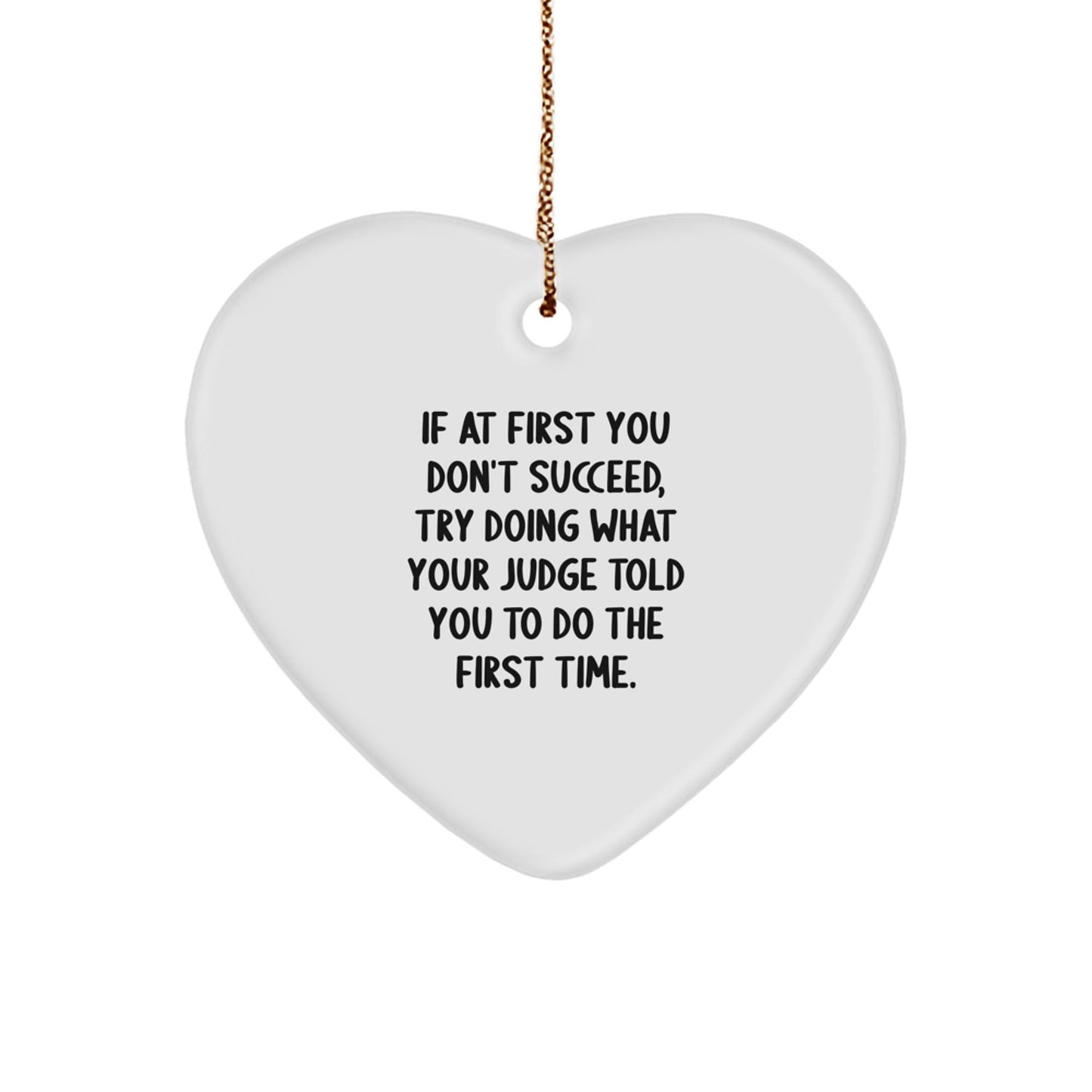 Funny Judge Heart Ornament Gift from Friends and Family for Christmas Unique Judge - The Buy Boom