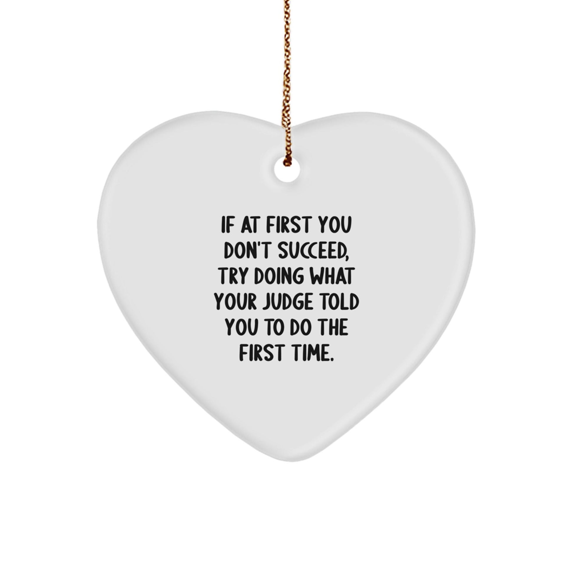 Funny Judge Heart Ornament Gift from Friends and Family for Christmas Unique Judge - The Buy Boom