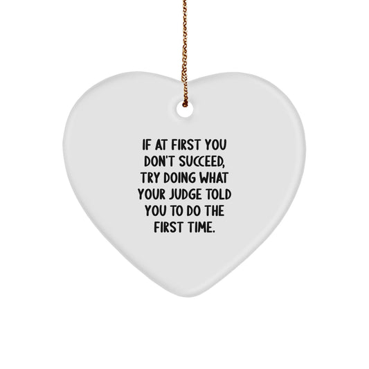 Funny Judge Heart Ornament Gift from Friends and Family for Christmas Unique Judge - The Buy Boom