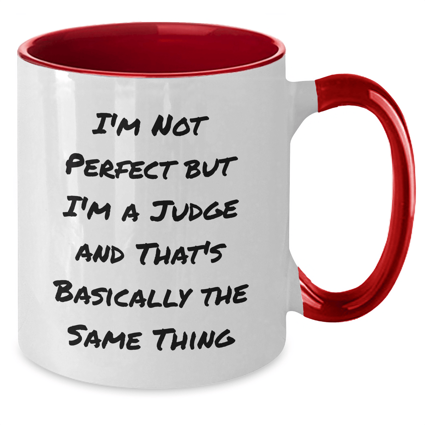 Funny Judge Mugs Gifts from Friends for Judge on Father's Day, I'm Not Perfect Two Tone Coffee Mug with Humor Quote - The Buy Boom