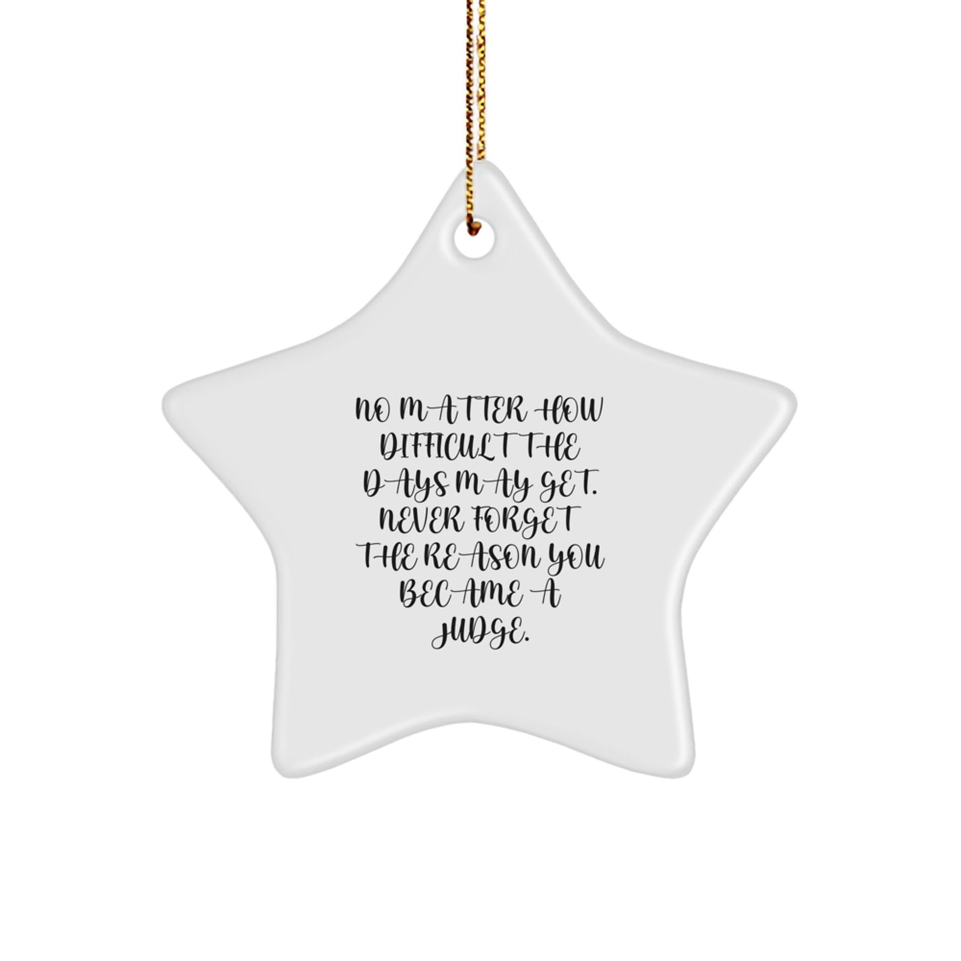 Funny Judge Star Ornament Gifts from Family, Friends, or Coworkers for Men, Women, Judges, Christmas Unique Gifts - The Buy Boom
