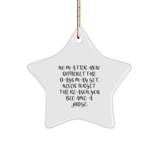 Funny Judge Star Ornament Gifts from Family, Friends, or Coworkers for Men, Women, Judges, Christmas Unique Gifts - The Buy Boom