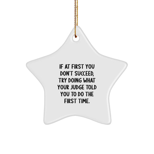 Funny Judge Star Ornament Gifts from Friends for Judge at Christmas - Judge Humor Gifts for Christmas Unique Gifts - The Buy Boom