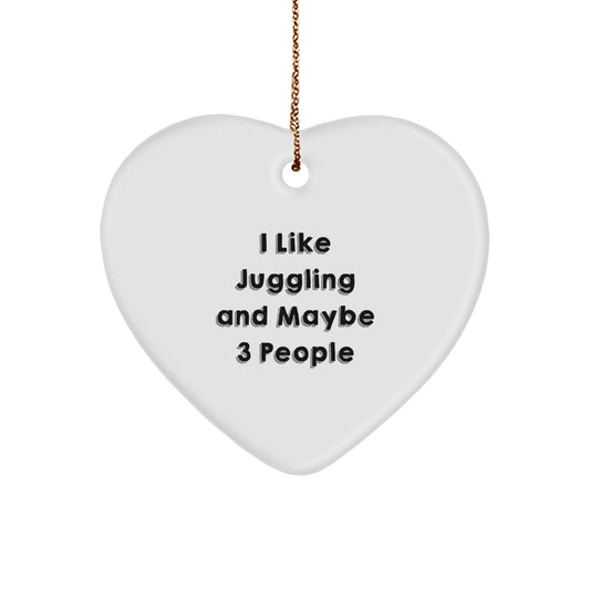 Funny Juggling Heart Ornament for Christmas Unique Gifts from Friends, Family, or Coworkers - Great for Juggling Enthusiasts, Juggling Gifts, or Unique Christmas Unique Gifts for Men and Women - The Buy Boom