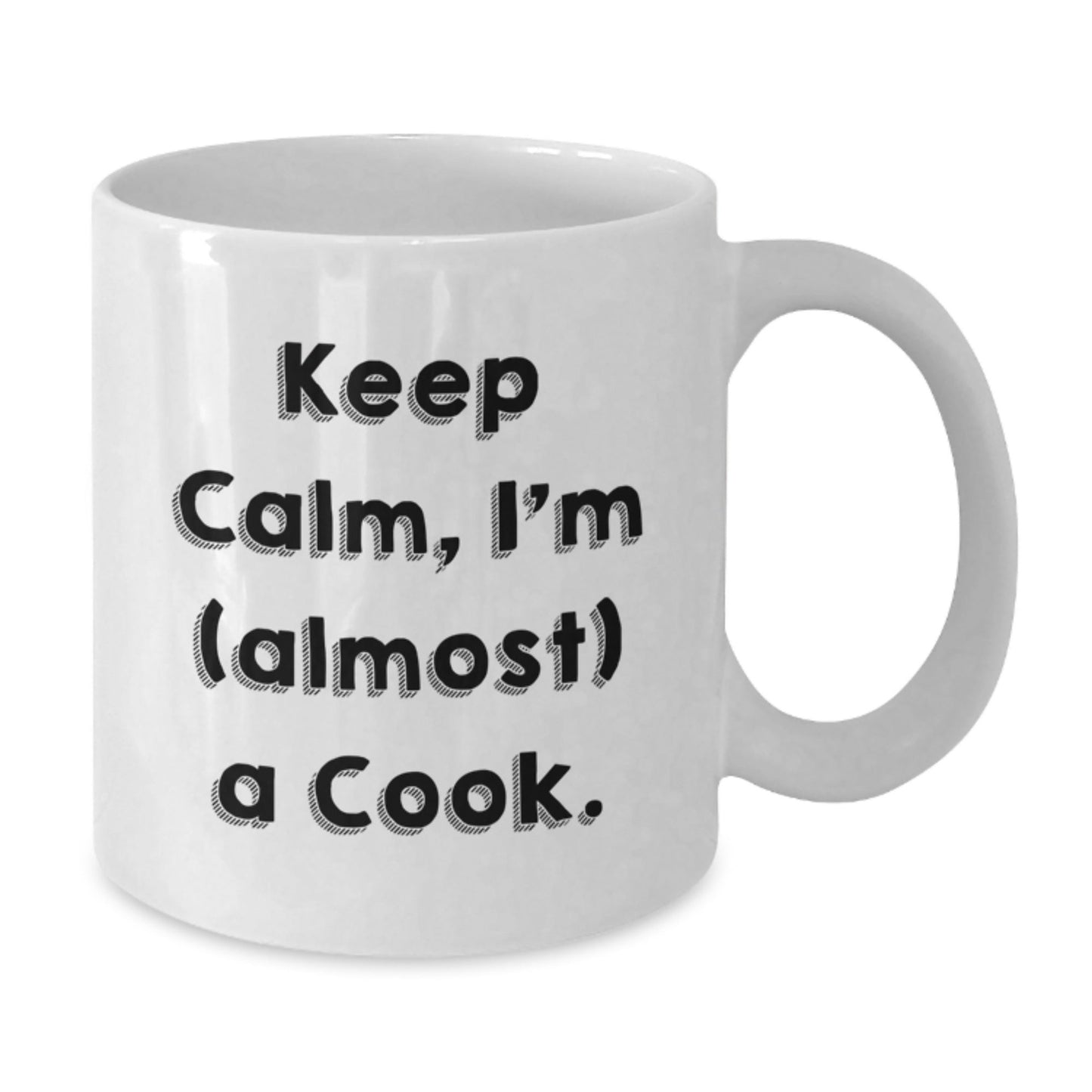 Funny Keep Calm I'm Almost A Cook Gifts for Cooks White Coffee Mugs from Friends and Family for Graduation - The Buy Boom