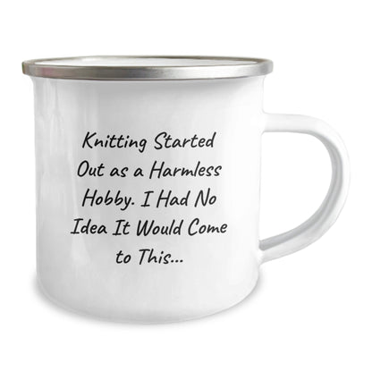 Funny Knitting Camping Mug Gifts from Family for Knitting Enthusiasts, Unique Christmas Unique Gifts for Knitting Men, Women, or Friends - The Buy Boom