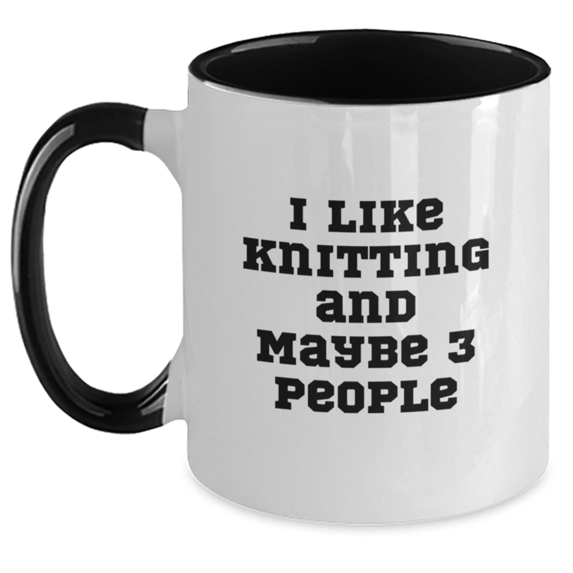 Funny Knitting Enthusiast Gifts from Friends, Unique Two Tone Coffee Mug for Women, Christmas Unique Gifts for Knitting Lovers - The Buy Boom