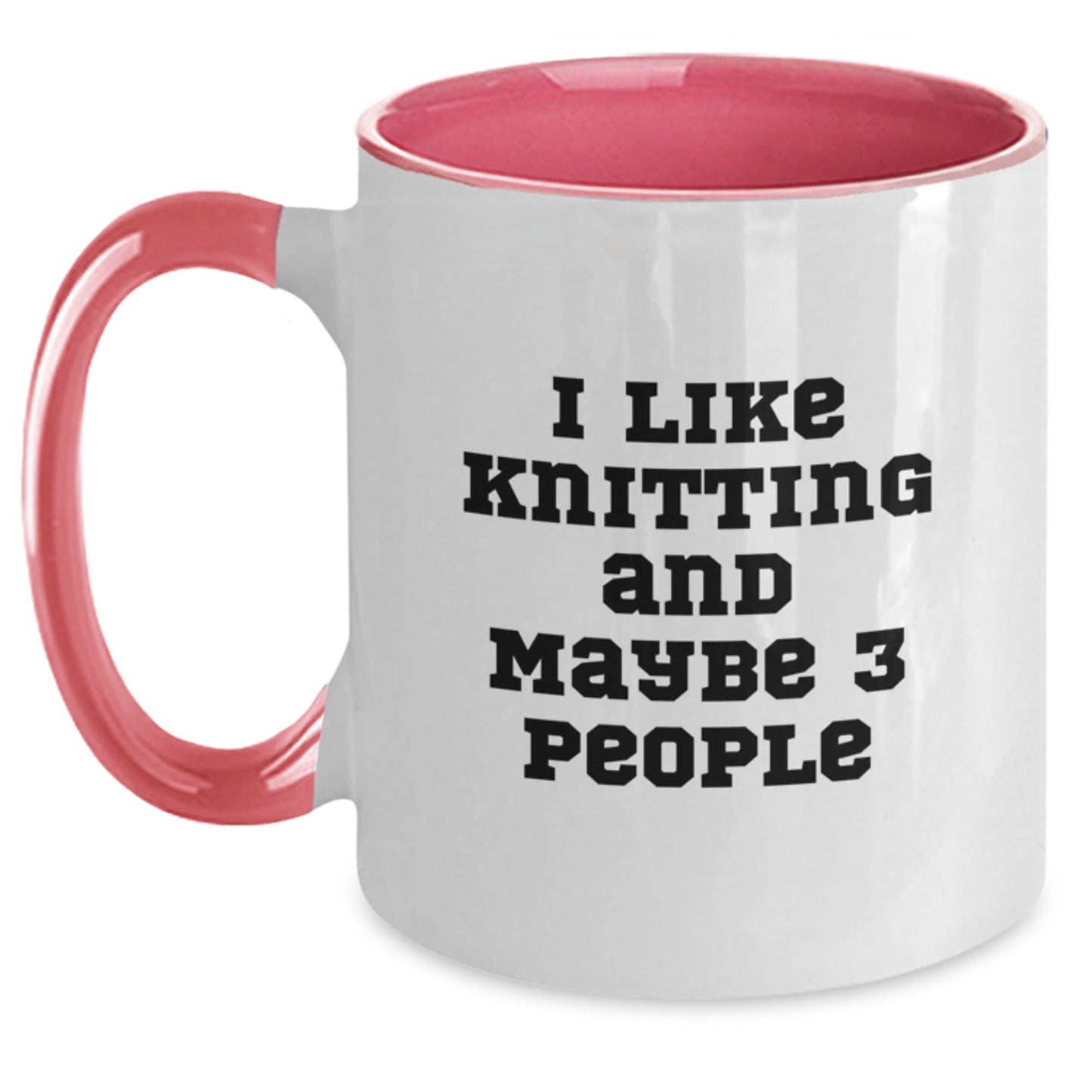 Funny Knitting Enthusiast Gifts from Friends, Unique Two Tone Coffee Mug for Women, Christmas Unique Gifts for Knitting Lovers - The Buy Boom