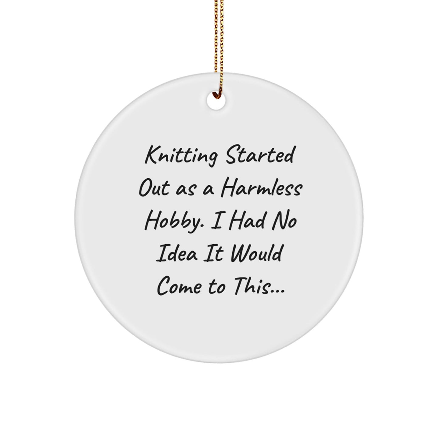 Funny Knitting Gifts for Men Friends from Daughter, Handmade Circle Ornament for Christmas Unique - The Buy Boom