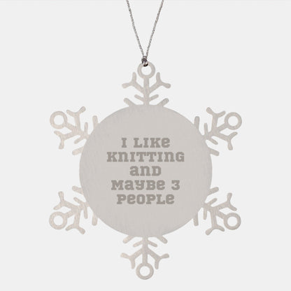 Funny Knitting Snowflake Ornament Gifts from Friends for Christmas - The Buy Boom