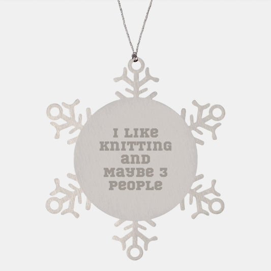 Funny Knitting Snowflake Ornament Gifts from Friends for Christmas - The Buy Boom