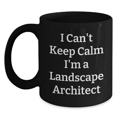 Funny Landscape Architect Gifts from Friends, Unique Black Coffee Mugs for Landscape Architects, I Can't Keep Calm I'm A Landscape Architect - The Buy Boom