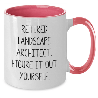 Funny Landscape Architect Gifts - Retired, Figure It Out Yourself Mug - The Buy Boom