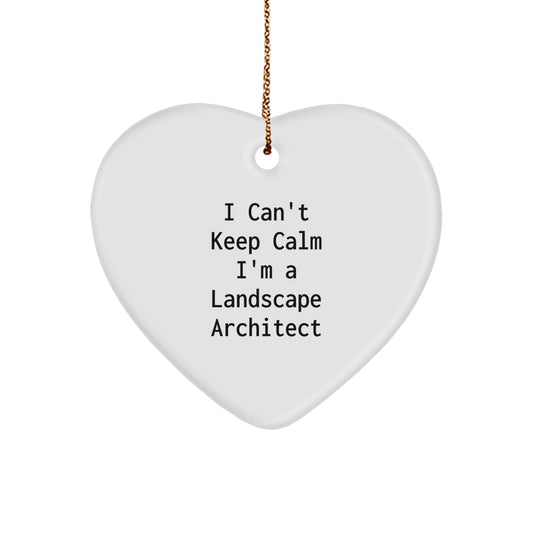 Funny Landscape Architect Heart Ornament Gifts from Friends for Men - 'I'm A Landscape Architect' Christmas Unique Gifts - The Buy Boom