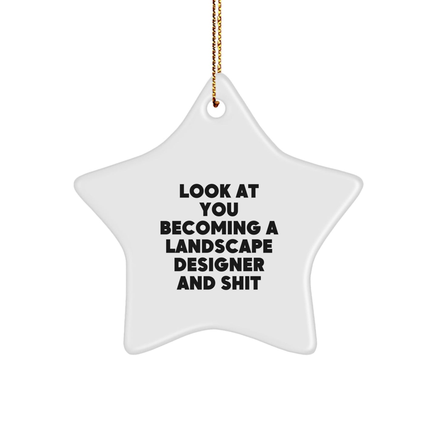 Funny Landscape Designer Gifts for Him from Friends Family - Star Ornament Christmas Unique Decorations - The Buy Boom