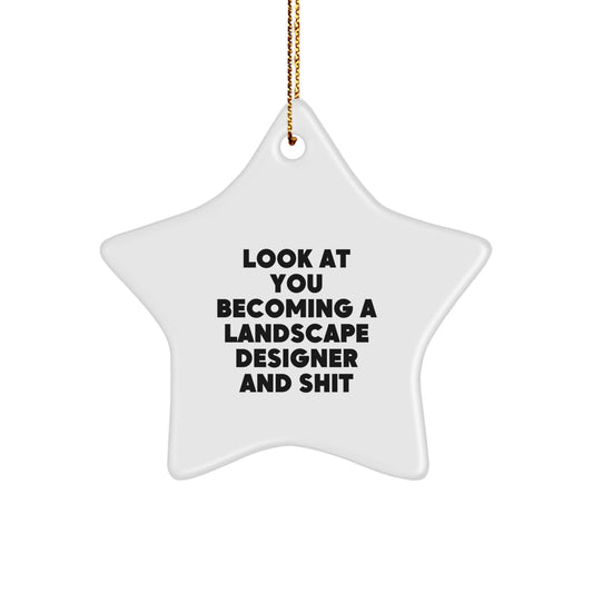 Funny Landscape Designer Gifts for Him from Friends Family - Star Ornament Christmas Unique Decorations - The Buy Boom