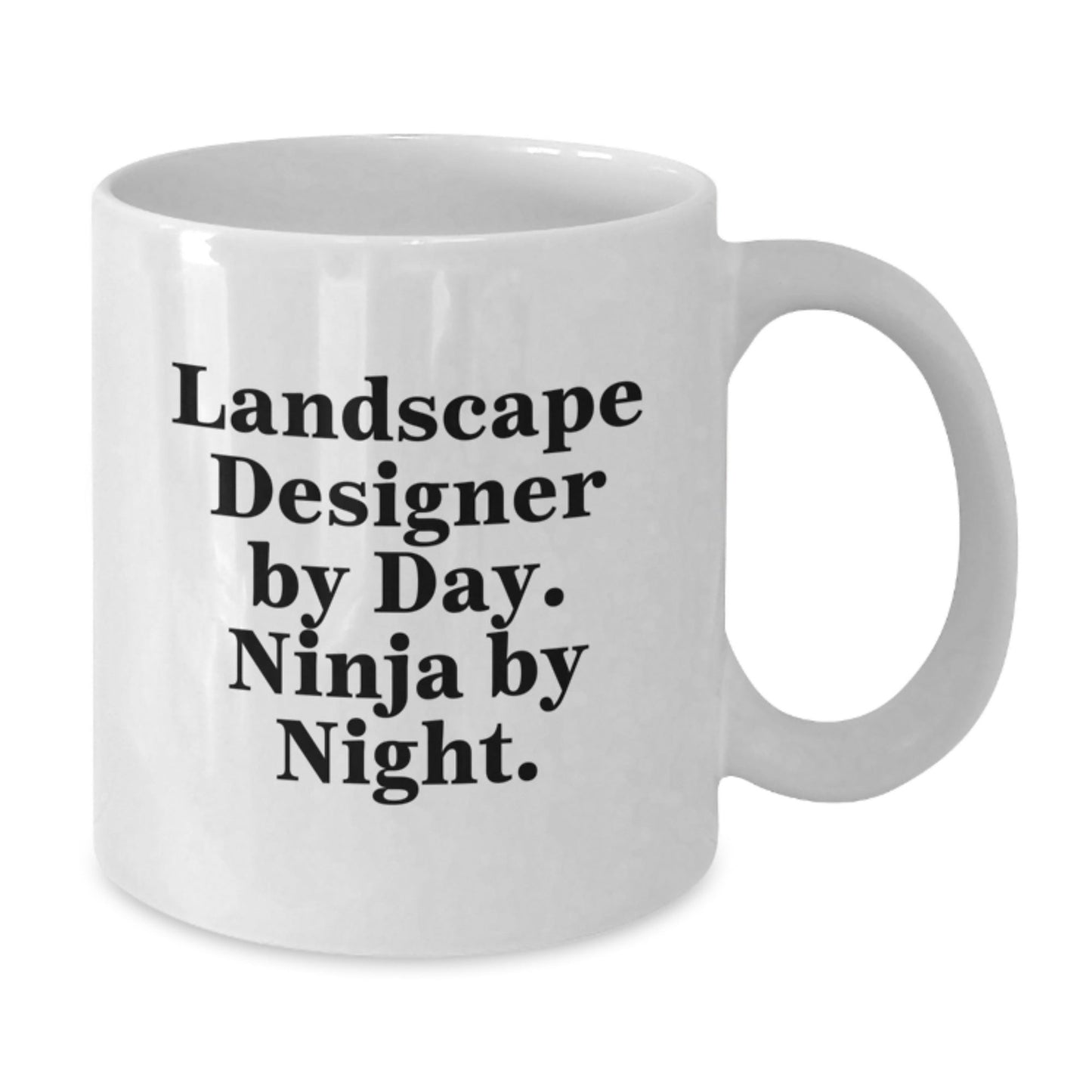 Funny Landscape Designer Gifts for Men, Women, Friends, Coworkers, or Family - 'Landscape Designer By Day. Ninja By Night.' White Coffee Mug for Graduation - The Buy Boom