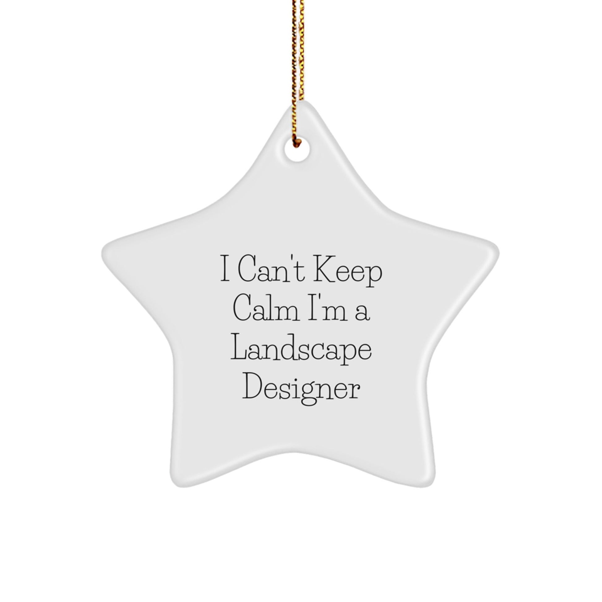 Funny Landscape Designer Gifts from Friends, Star Ornament I Can't Keep Calm I'm A Landscape Designer for Christmas Unique Gifts - The Buy Boom