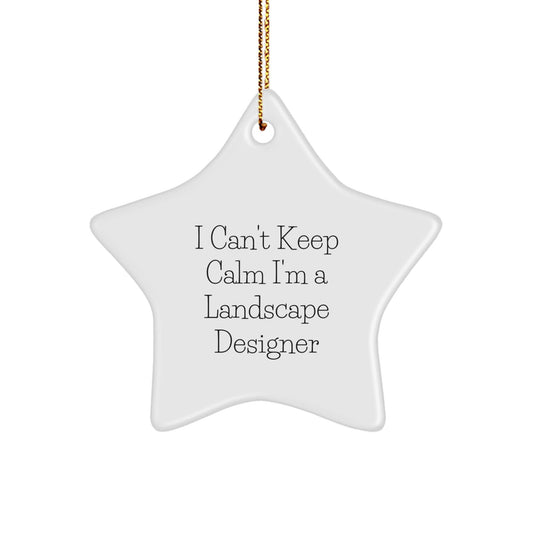 Funny Landscape Designer Gifts from Friends, Star Ornament I Can't Keep Calm I'm A Landscape Designer for Christmas Unique Gifts - The Buy Boom